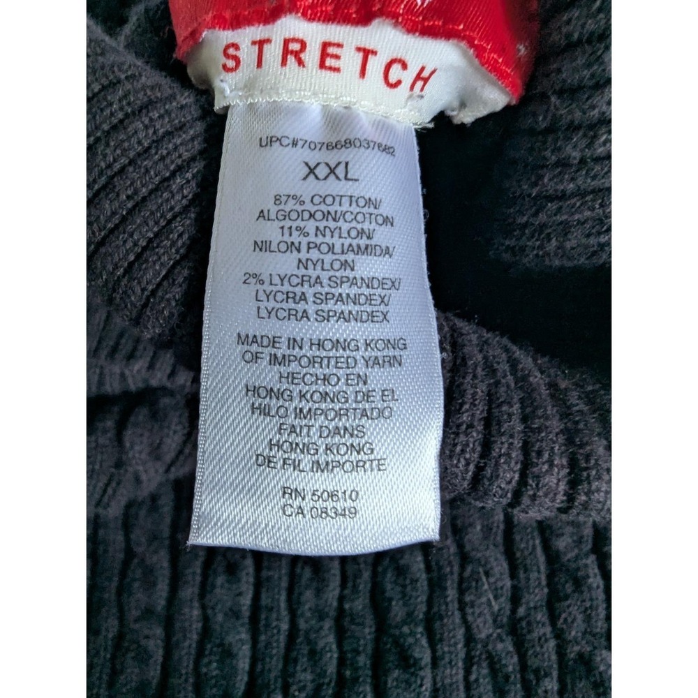 Vtg‎ Anne Klein Black Cable Sweater Women's XXL Stretch Turtleneck Minimalist - Picture 7 of 8